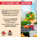 Kampania „STOP POŻAROM TRAW !” ulotka informacyjna